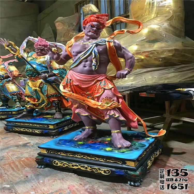 玻璃鋼彩繪大型神話人物景觀十二神將雕塑 玻璃鋼彩繪大型神話人物景觀十二神將雕塑