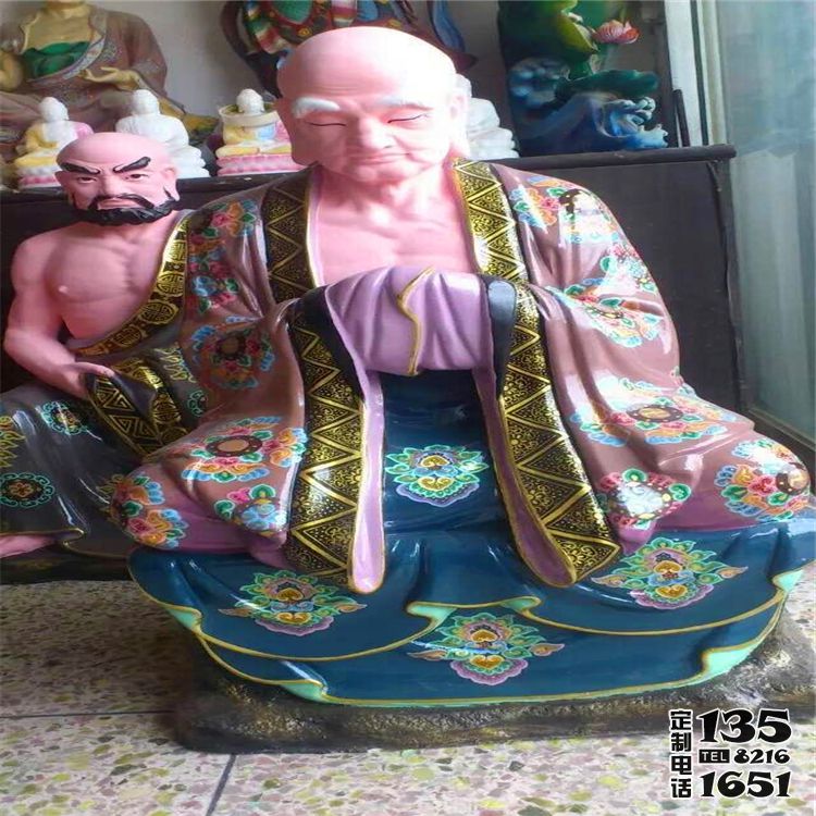 玻璃鋼彩繪寺廟供奉神佛十八羅漢雕塑 玻璃鋼彩繪寺廟供奉神佛十八羅漢雕塑