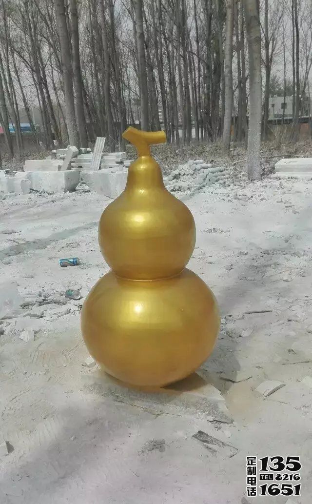 景區玻璃鋼仿銅噴漆葫蘆雕塑 景區玻璃鋼仿銅噴漆葫蘆雕塑