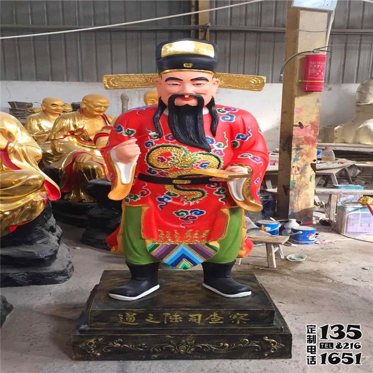 玻璃鋼彩繪大型人物景觀判官雕塑 玻璃鋼彩繪大型人物景觀判官雕塑