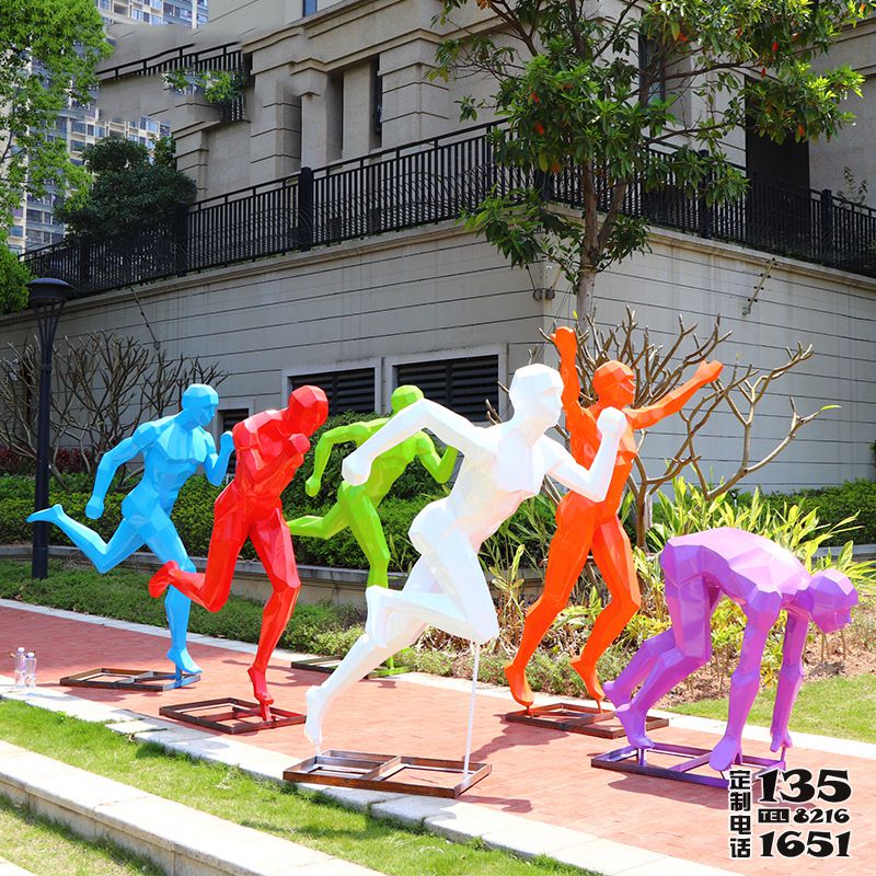 大型戶外玻璃鋼彩繪跑步運(yùn)動(dòng)人物雕塑 大型戶外玻璃鋼彩繪跑步運(yùn)動(dòng)人物雕塑