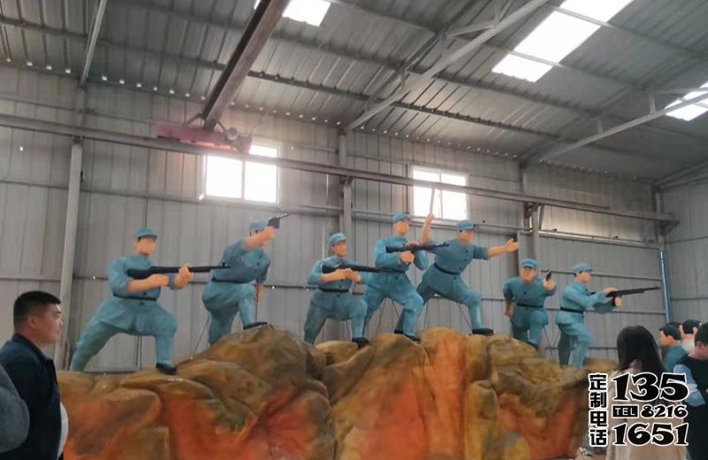 玻璃鋼仿真抗戰英雄人物雕塑 玻璃鋼仿真抗戰英雄人物雕塑