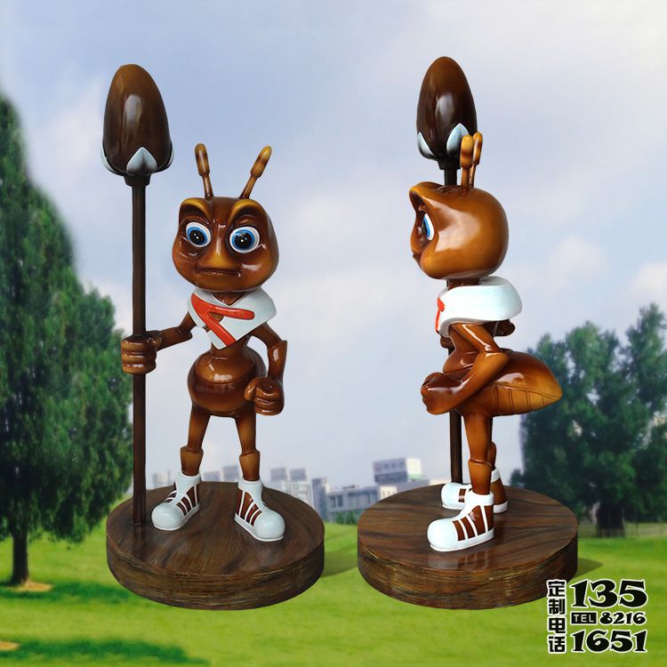 游樂園擺放的玻璃鋼卡通卡通螞蟻衛士雕塑 游樂園擺放的玻璃鋼卡通卡通螞蟻衛士雕塑