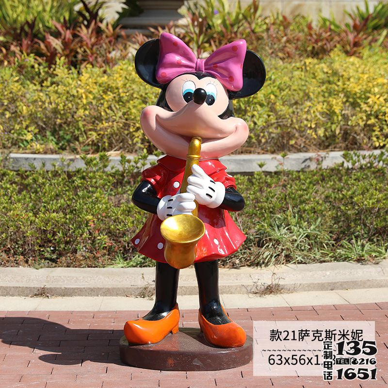 景區玻璃鋼卡通彩繪米妮雕塑 景區玻璃鋼卡通彩繪米妮雕塑