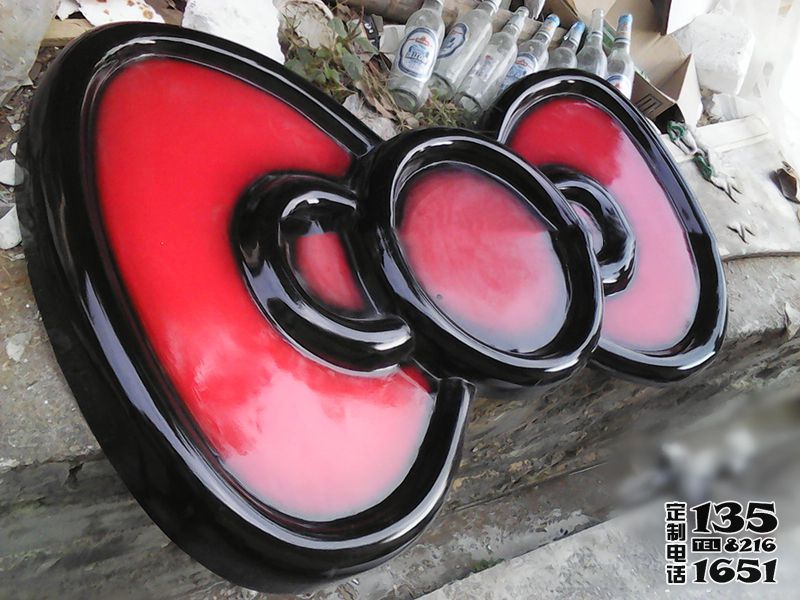 玻璃鋼彩繪戶外大型蝴蝶結(jié)景觀雕塑 玻璃鋼彩繪戶外大型蝴蝶結(jié)景觀雕塑