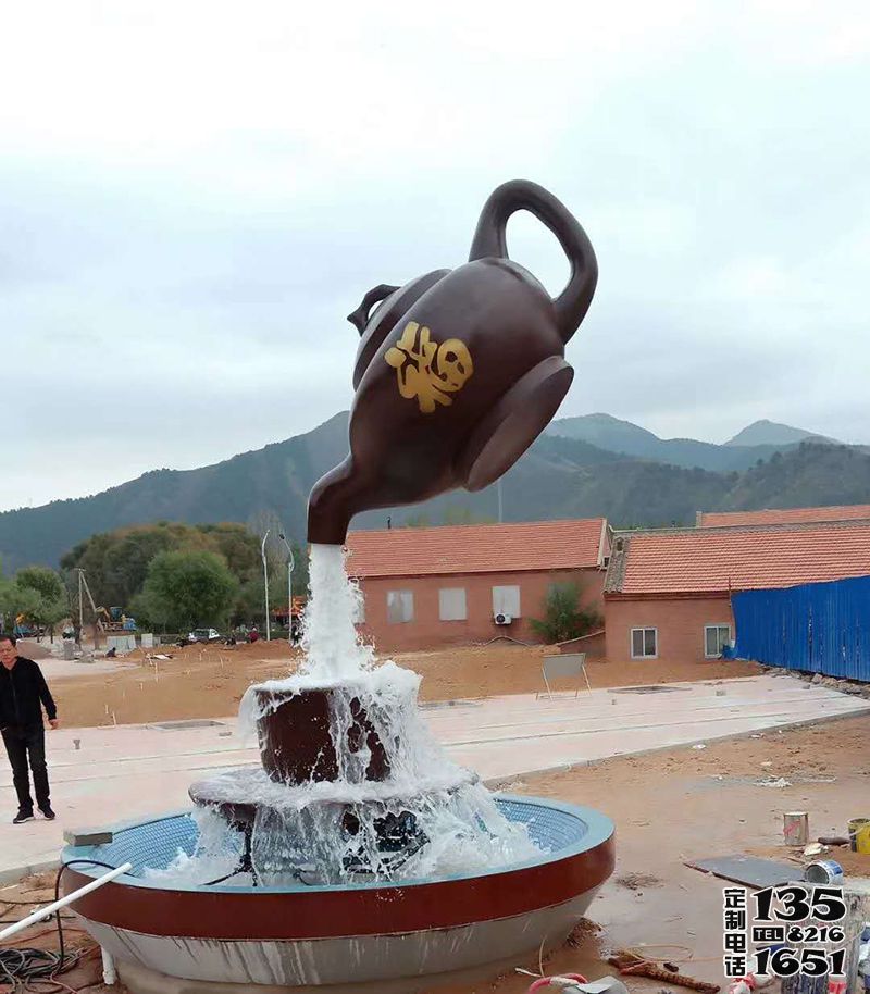 公園大型玻璃鋼懸浮流水噴泉天壺雕塑 公園大型玻璃鋼懸浮流水噴泉天壺雕塑