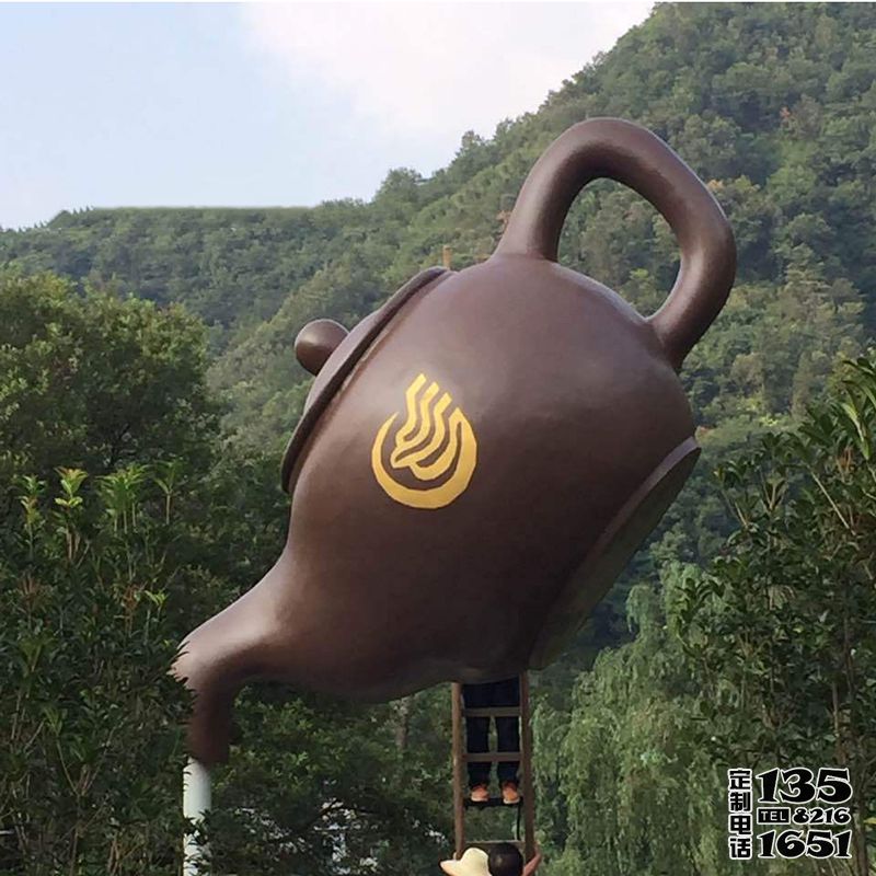 公園景區大型玻璃鋼仿銅懸浮流水天壺雕塑 公園景區大型玻璃鋼仿銅懸浮流水天壺雕塑