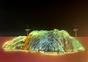 玻璃鋼發(fā)光假山造型雕塑 玻璃鋼發(fā)光假山造型雕塑