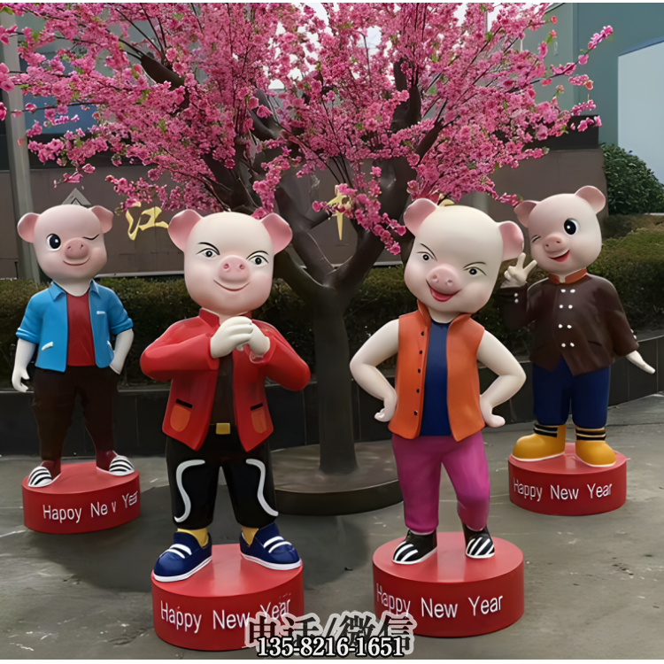 豬年卡通豬美陳公仔擺件 豬年卡通豬美陳公仔擺件